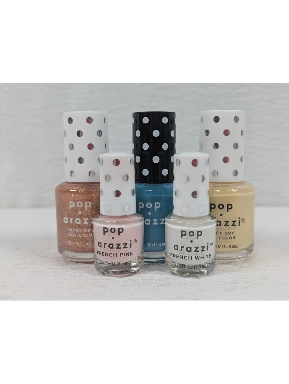pop Arazzi - Nail Polish - QUICK DRY - Variety Colors - 0.50 & 0.12 - 5 Pack
